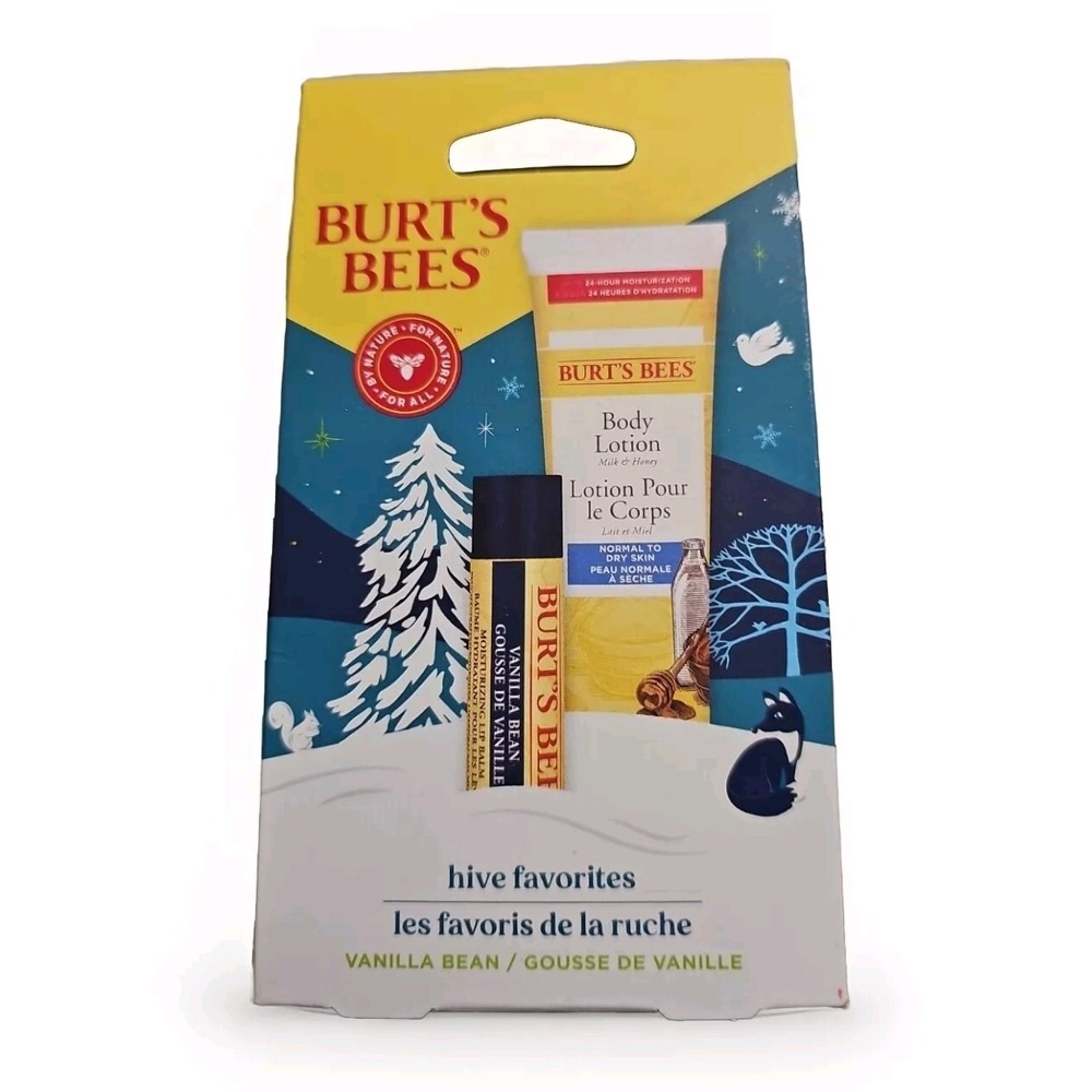 Sold! Burt's Bees Beeswax Vanilla Bean Gift Set Lip Balm and Lotion #35 - Picture 2 of 2